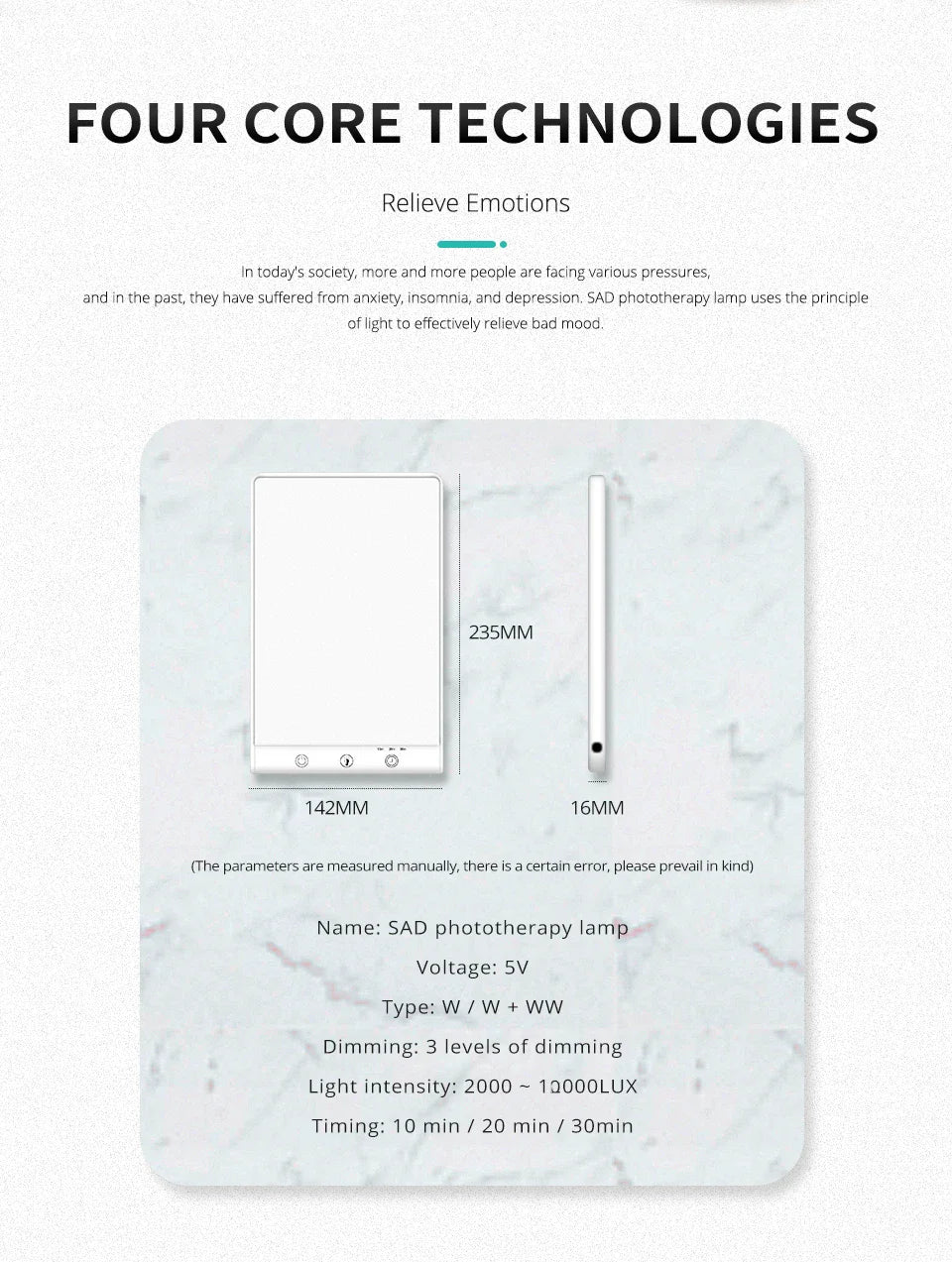 AutoGlow™ Light Therapy Lamp