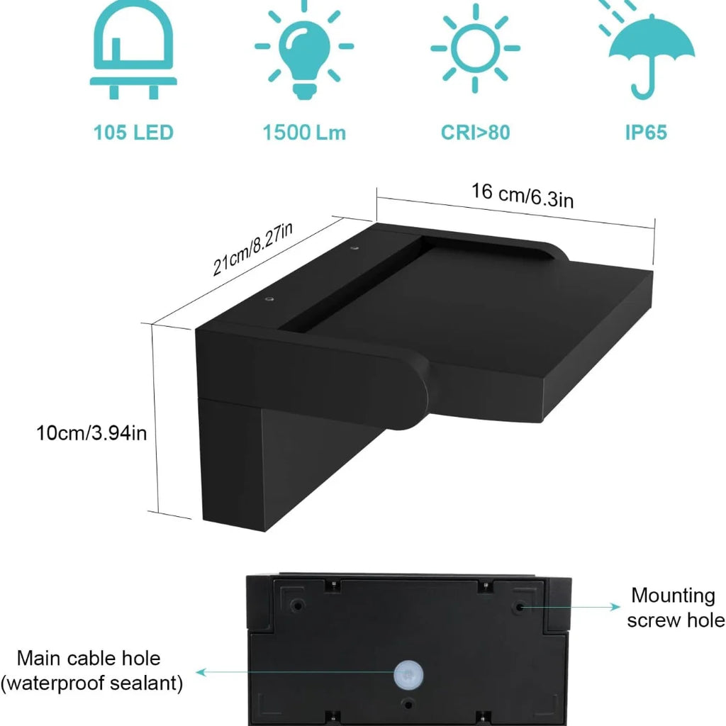 AutoGlow™ Outdoor LED Wall Light