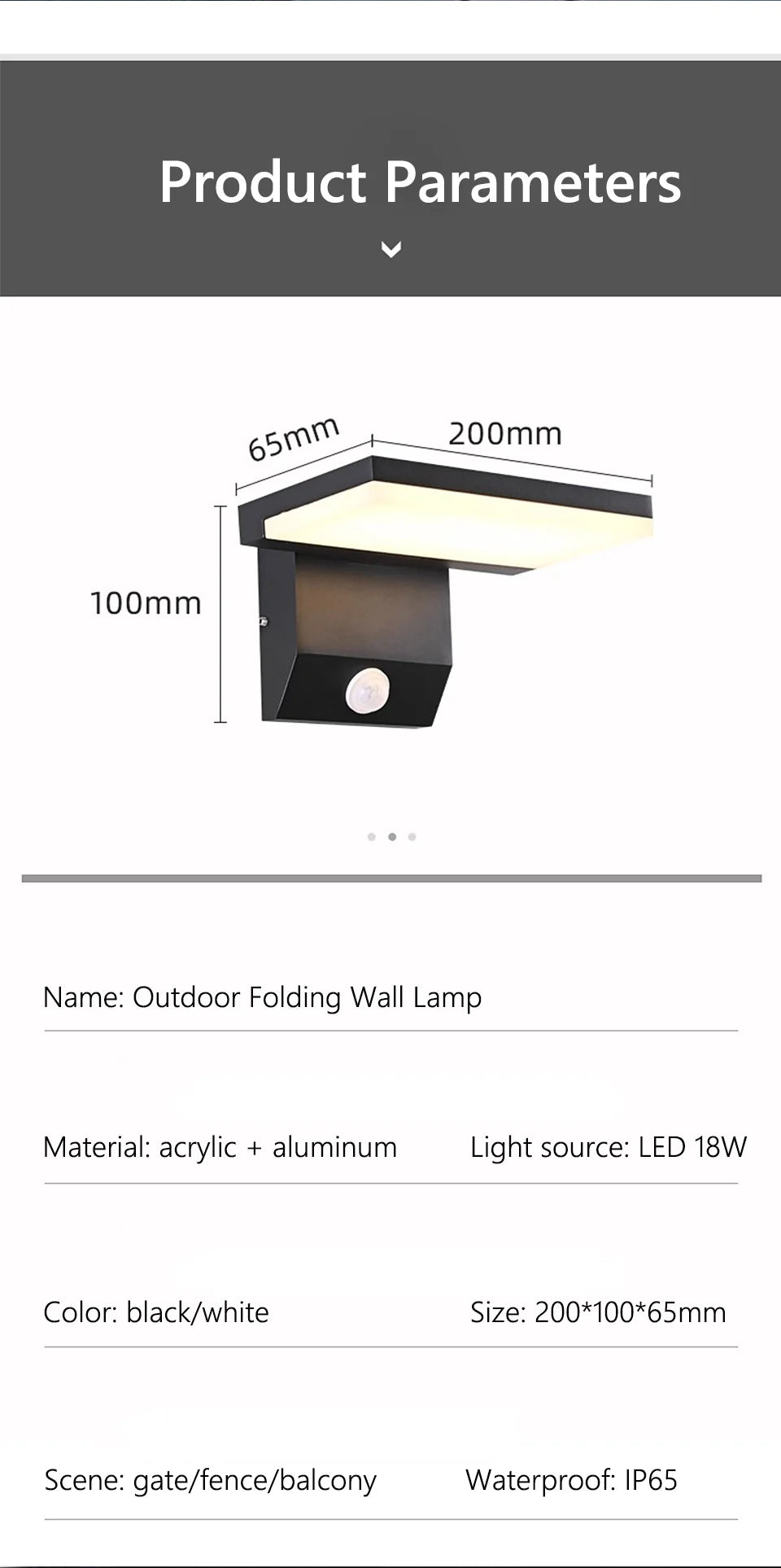 AutoGlow™ Motion Sensor Wall Light