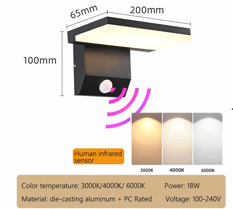 AutoGlow™ Motion Sensor Wall Light